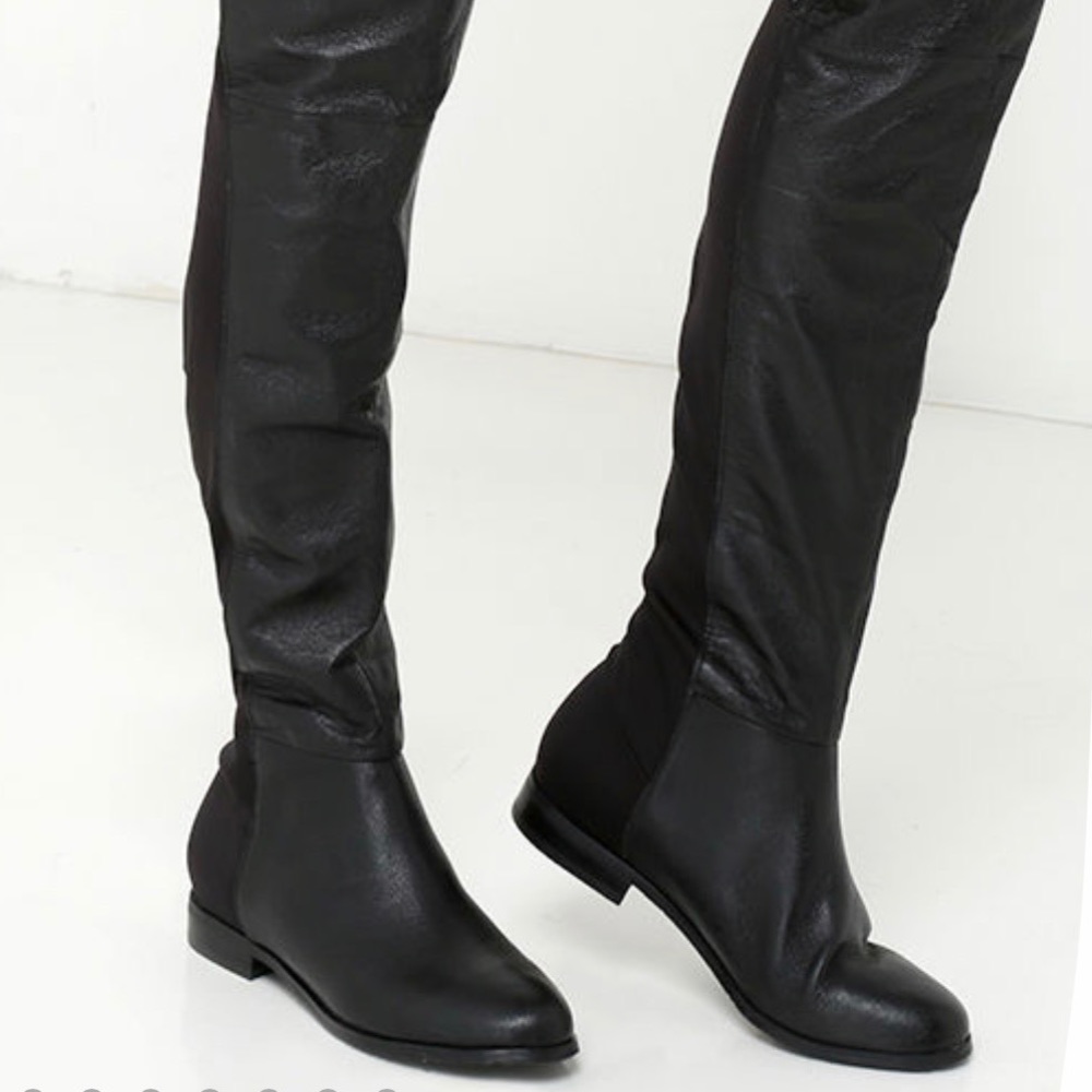 Chinese Laundry Riley Leather Over the Knee Boots